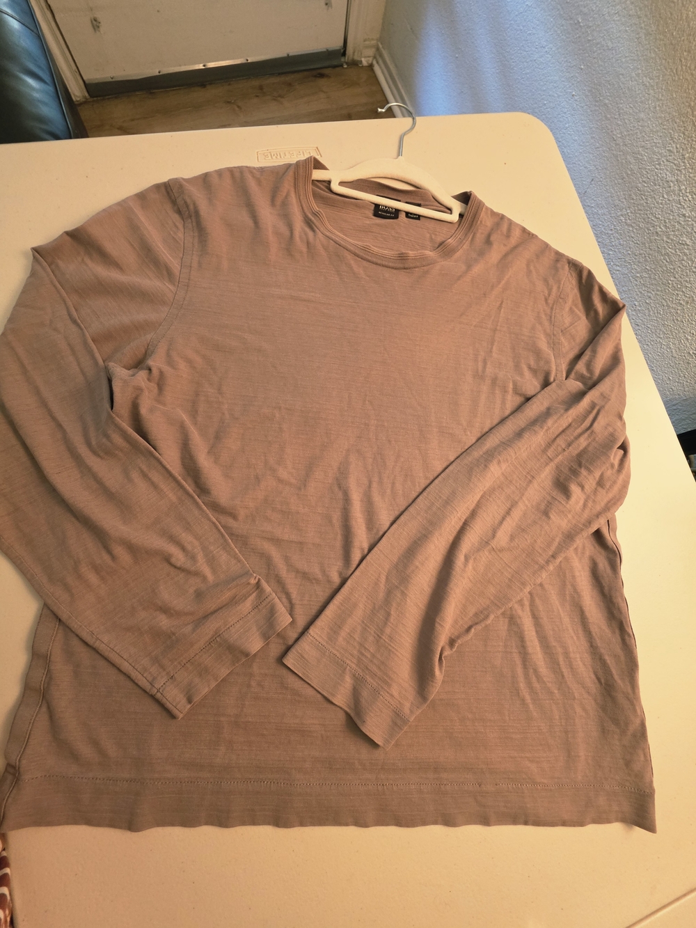 Boss Men's Taupe Crew Neck Tee - Picture 2 of 10